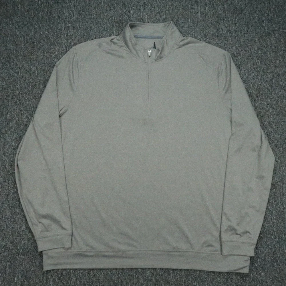 johnnie O Pullover Mens XXL Gray Flex Quarter Zip Pullover Quarter Athletic